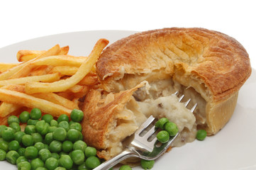 Pie and chips