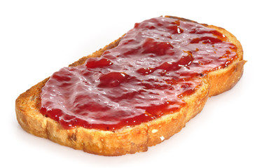 Tostada con mermelada.