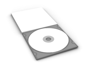 Blank DVD CD case and disc