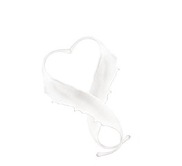 Milk splash on white background
