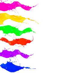 Colored splashes on white background 