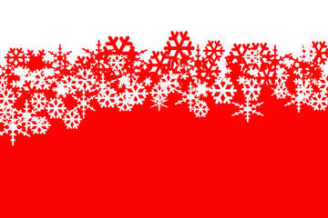 Obraz na płótnie Canvas red and white background with red and white snowflakes