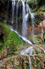 Waterfall Cascade foothills in village Krushuna Bulgaria