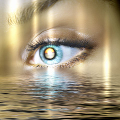 Eye overlooking water scenic