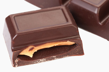 Chocolate bar filled with
