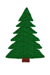Needlework. Knitted Christmas tree