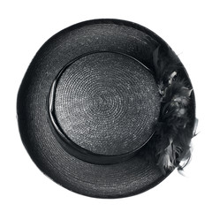 Black vintage hat