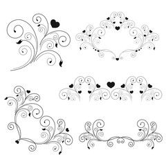 vector set: elegant elements and page decoration