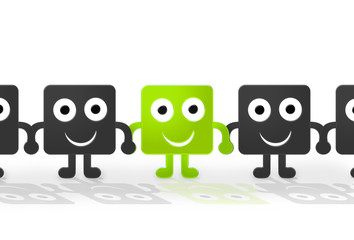 Grüne Figur - Reihe