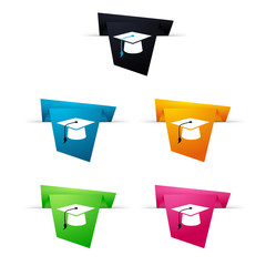 Symbole vectoriel papier origami dipl&ocirc;m&eacute;