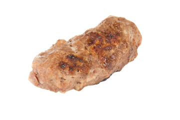 Romanian meat rolls on a white background