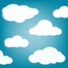 Sky background with transparent clouds.