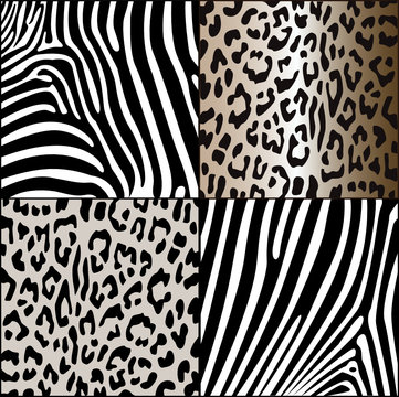 zebra und leopardenmuster
