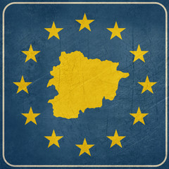 Grunge Andorra European button