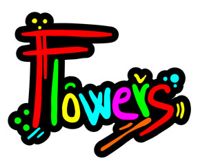Color flowers graffiti