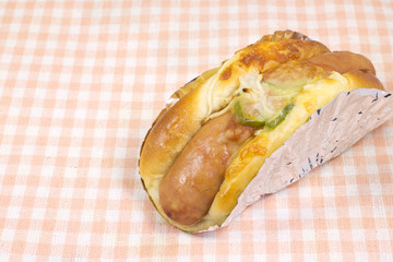 Frankfurt sausage bread