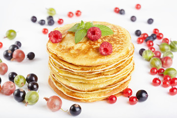 Pancakes with berry