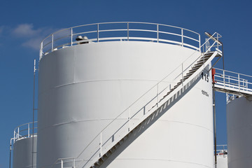 Oil storage tanks