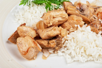 rice with meat