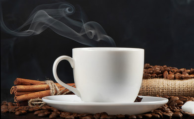 Coffee cup and spices