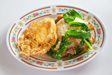 Thai food, Stir-fried vegetables with egg