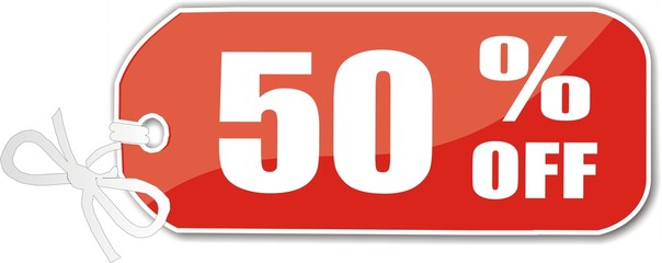 étiquette 50%off
