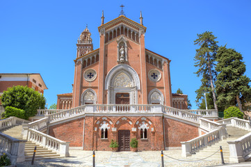 Catholic church exterior view.