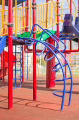 Climbing and crawling constructions on playground