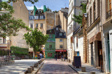 Naklejka premium Traditional parisian street.