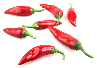 Red chilli peppers.