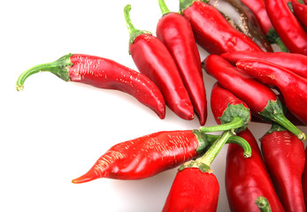 Red chilli peppers.