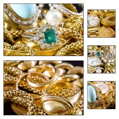 Collage - Gold jewelry