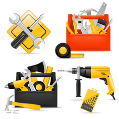 toolbox and DIY tools