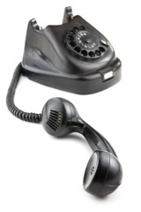 antique black phone