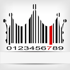 Barcode image with red strip