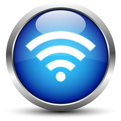 Wifi Button Blau