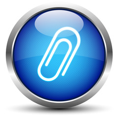 Büroklammer Button Blau