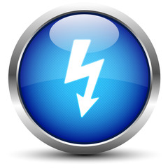 Blitz / Energie Button Blau - 45722886