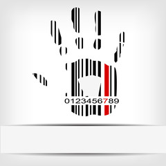 Obraz premium Barcode image with red strip