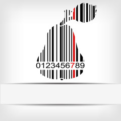 Barcode image with red strip