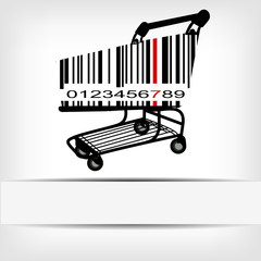 Barcode image with red strip