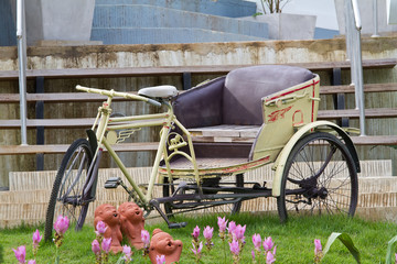 Fototapeta premium Tricycle bicycle antique in thailand