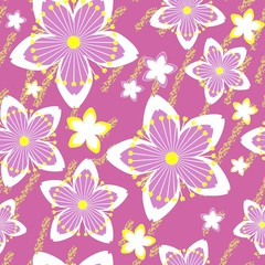 Seamless grunge flower texture 520