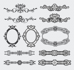 Obraz premium Decorative calligraphic design elements, page & book decor