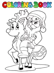 Photo sur Plexiglas Bricolage Livre de coloriage Père Noël thème 5