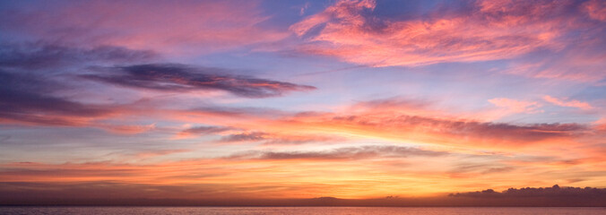 Fine orange and blue sunrise on the beach - 45726869