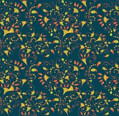 Stylish seamless floral background