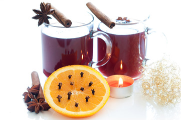 Glühwein mit Orange
