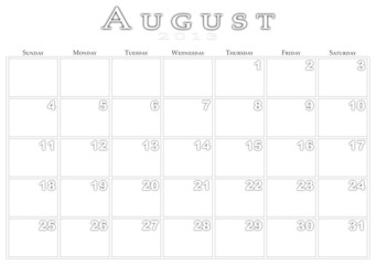 Calendar for 8/2013