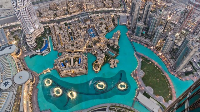 Dubai Fontain from the Top Khalifa